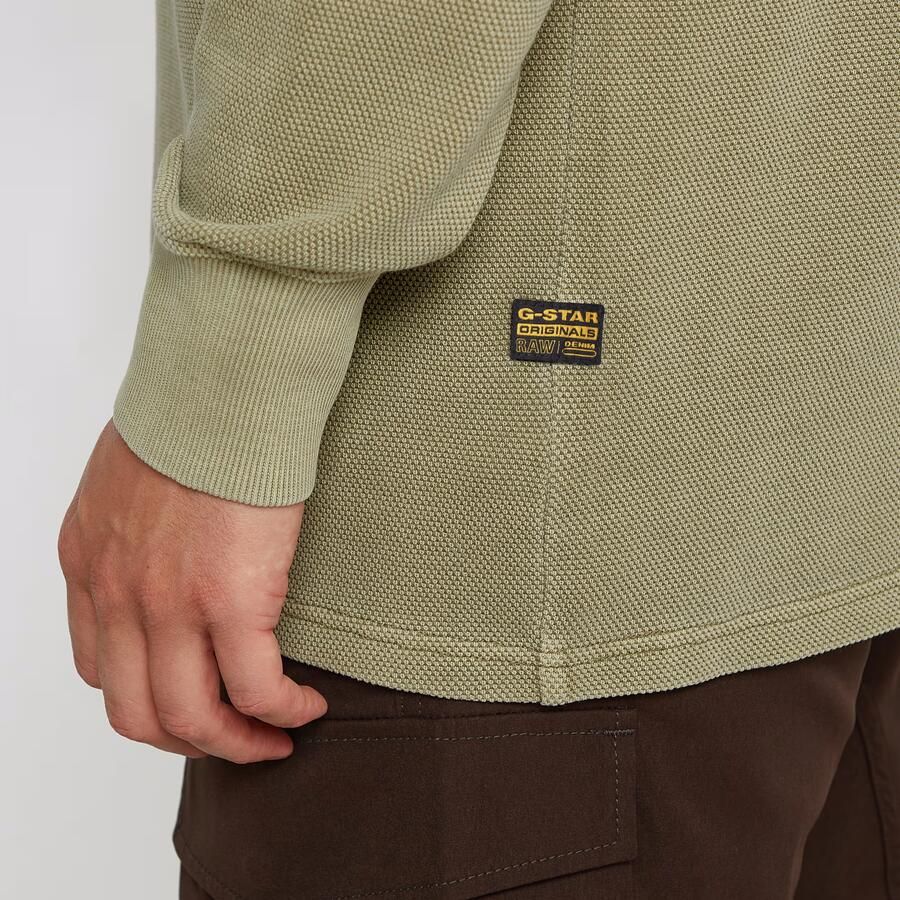 G-Star RAW Overdyed Half Zip Tweeter Groen Heren