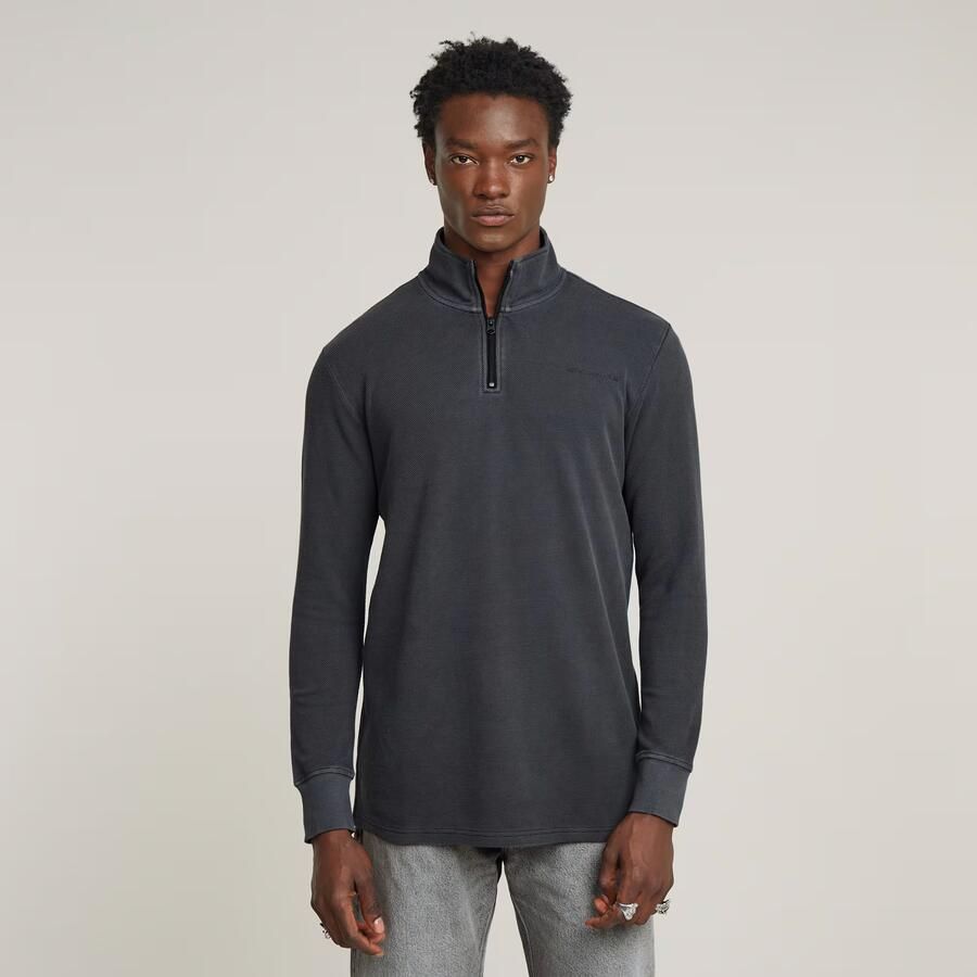 G-Star RAW Overdyed Half Zip Tweeter Zwart Heren - Foto 7