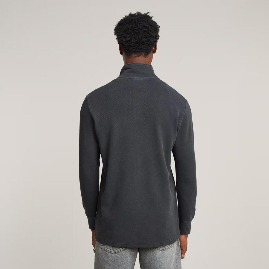 G-Star RAW Overdyed Half Zip Tweeter Zwart Heren