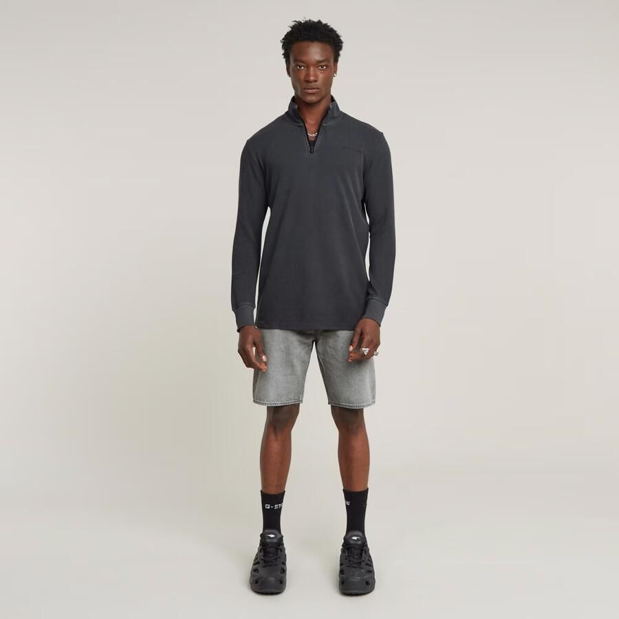 G-Star RAW Overdyed Half Zip Tweeter Zwart Heren - Foto 2