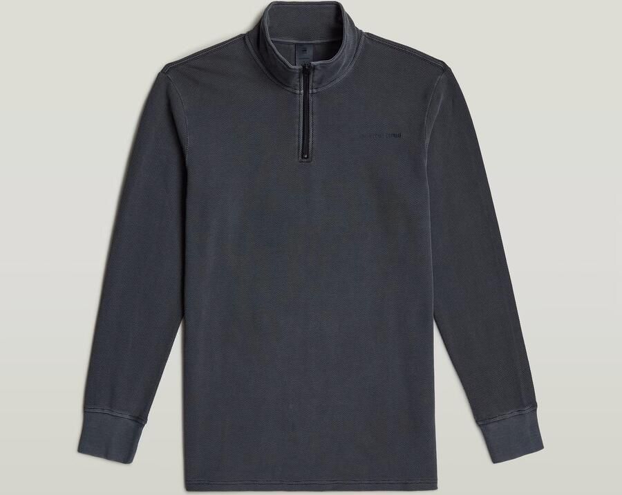 G-Star RAW Overdyed Half Zip Tweeter Zwart Heren - Foto 6