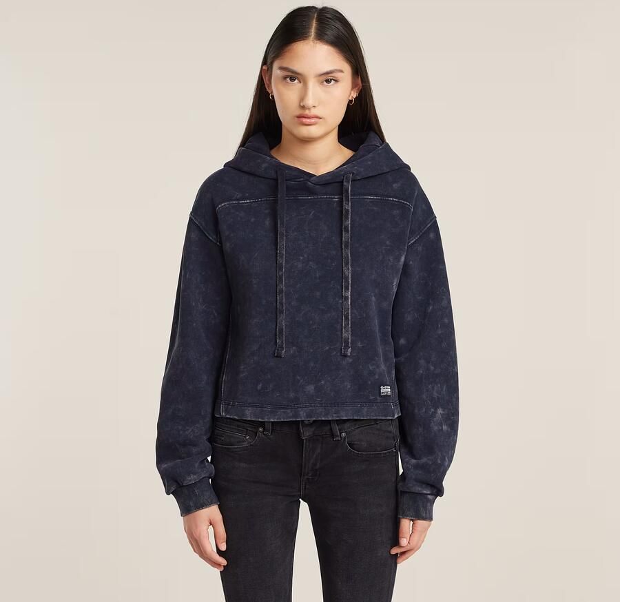 G-Star RAW Overdyed Loose Hoodie Donkerblauw Dames - Foto 5