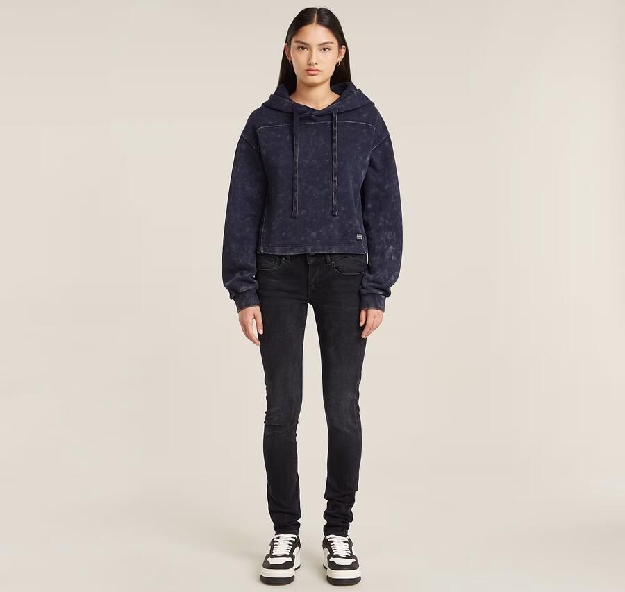 G-Star RAW Overdyed Loose Hoodie Donkerblauw Dames - Foto 6