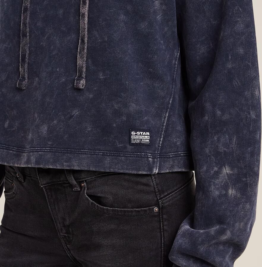 G-Star RAW Overdyed Loose Hoodie Donkerblauw Dames - Foto 4