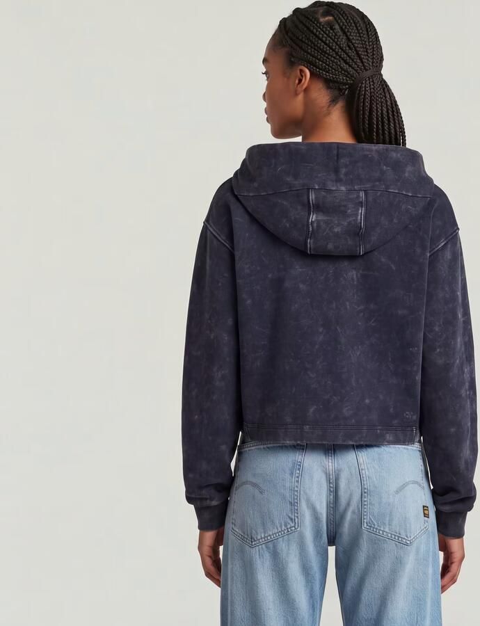 G-Star RAW Overdyed Loose Hoodie Donkerblauw Dames - Foto 4