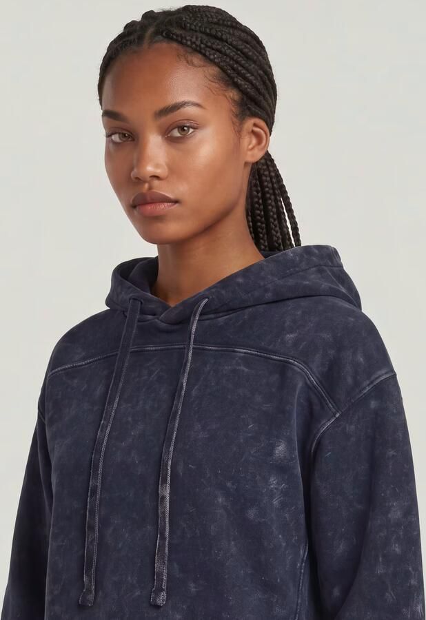 G-Star RAW Overdyed Loose Hoodie Donkerblauw Dames - Foto 5