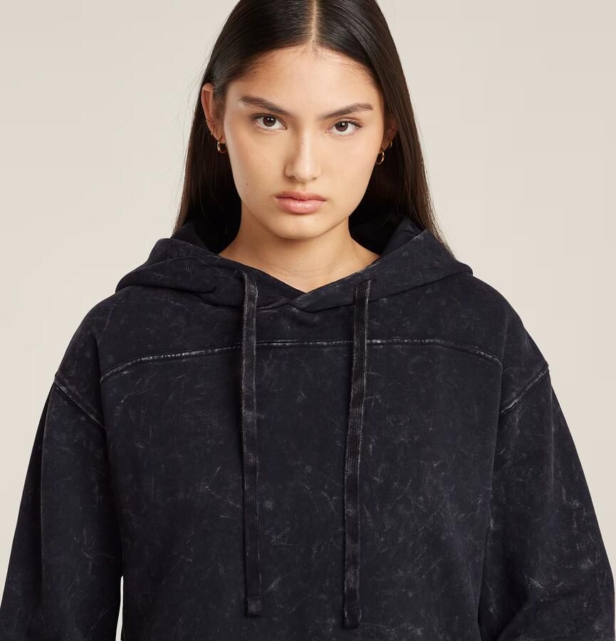 G-Star RAW Overdyed Loose Hoodie Zwart Dames - Foto 6