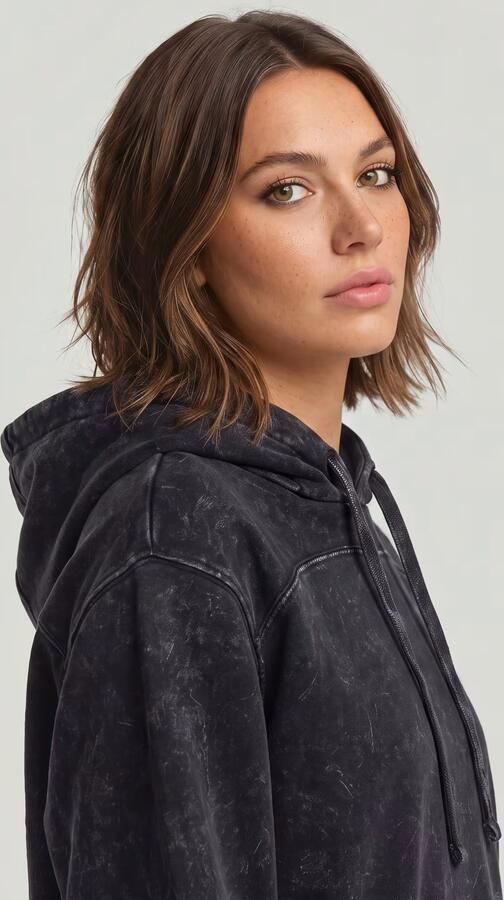 G-Star RAW Overdyed Loose Hoodie Zwart Dames - Foto 4