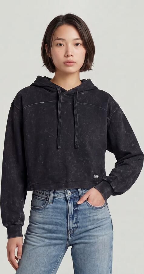 G-Star RAW Overdyed Loose Hoodie Zwart Dames - Foto 5