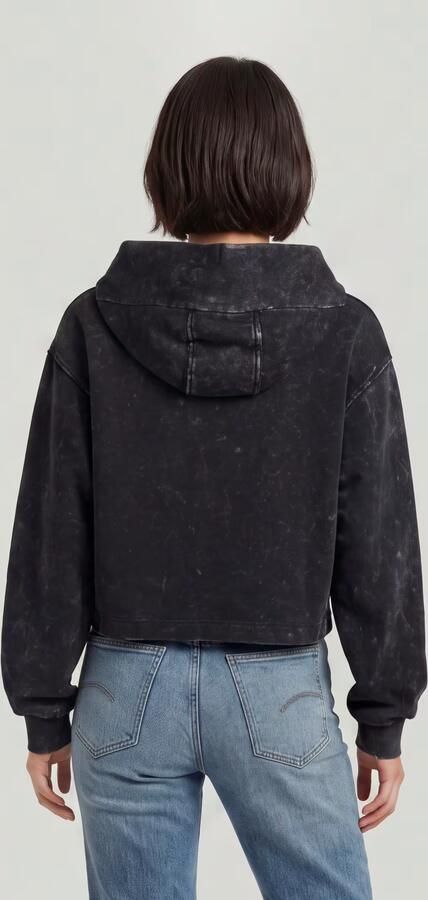 G-Star RAW Overdyed Loose Hoodie Zwart Dames - Foto 6