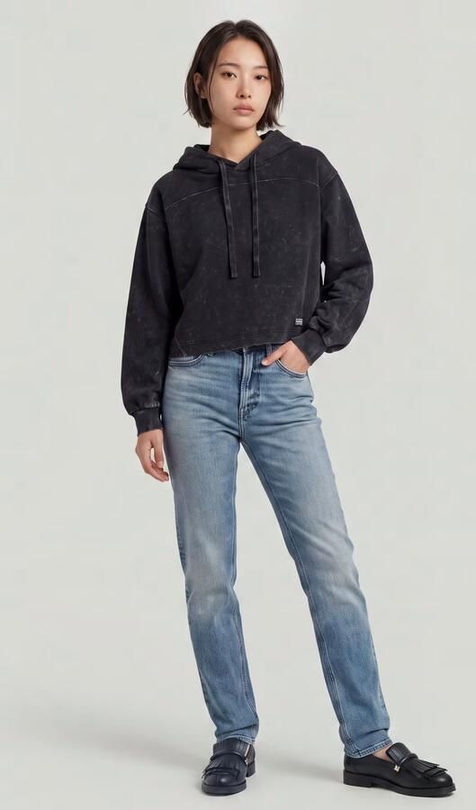 G-Star RAW Overdyed Loose Hoodie Zwart Dames - Foto 4
