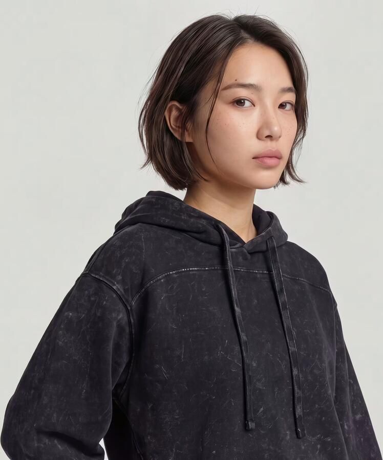 G-Star RAW Overdyed Loose Hoodie Zwart Dames - Foto 3