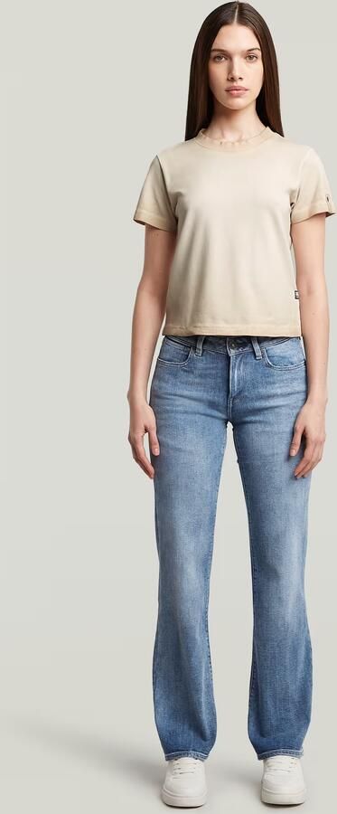 G-Star RAW Overdyed Micro Boxy Top Beige Dames - Foto 6