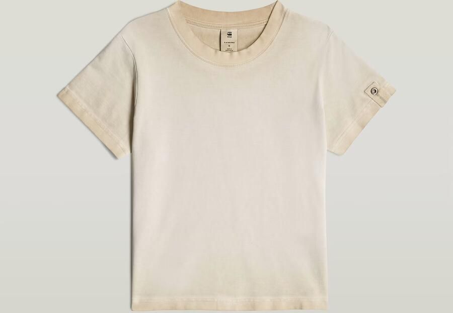 G-Star RAW Overdyed Micro Boxy Top Beige Dames - Foto 3