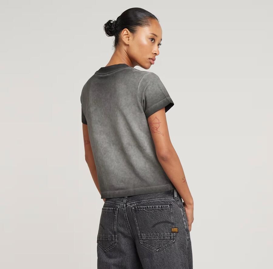 G-Star RAW Overdyed Micro Boxy Top Zwart Dames - Foto 5