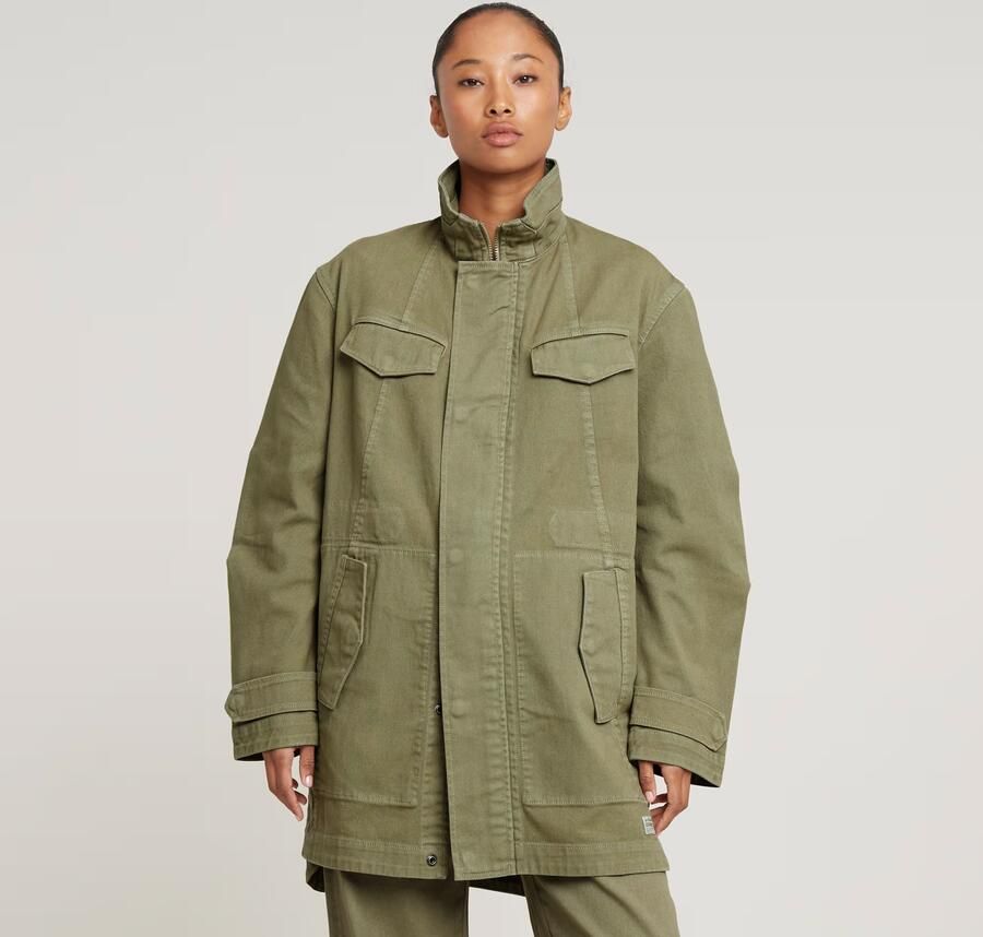 G-Star RAW Overdyed Parka Groen Dames - Foto 7