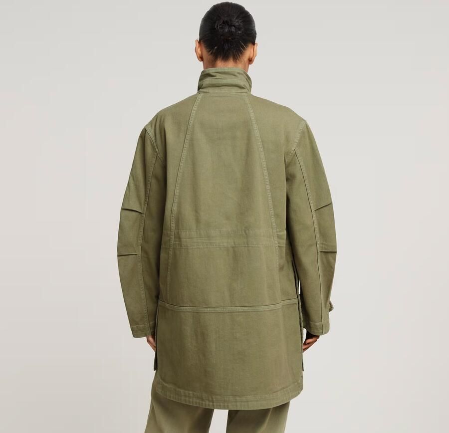 G-Star RAW Overdyed Parka Groen Dames - Foto 4