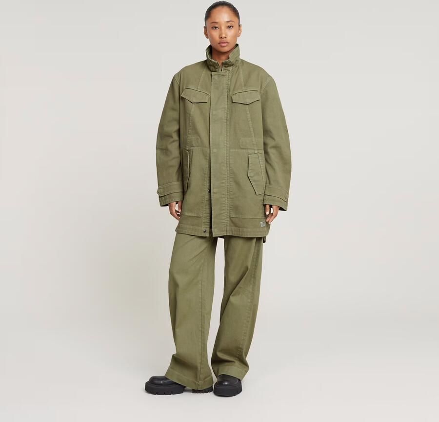 G-Star RAW Overdyed Parka Groen Dames - Foto 5