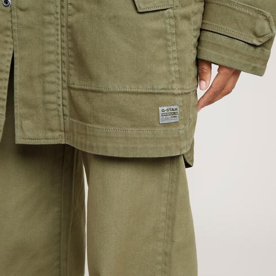 G-Star RAW Overdyed Parka Groen Dames