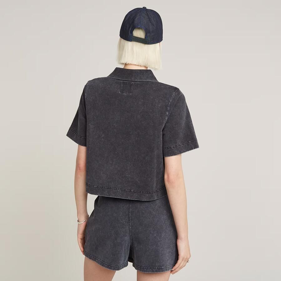 G-Star Overdyed Polo Sweatshirt voor Vrouwen Black Dames - Foto 2