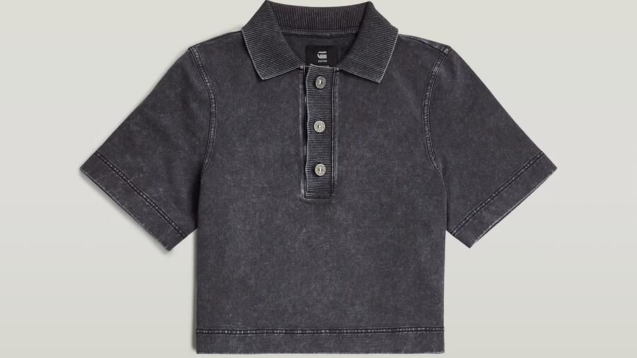 G-Star Overdyed Polo Sweatshirt voor Vrouwen Black Dames - Foto 10
