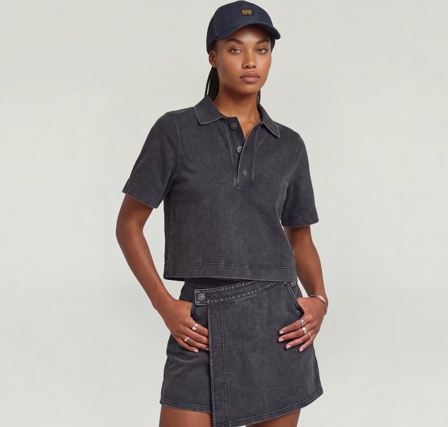 G-Star Overdyed Polo Sweatshirt voor Vrouwen Black Dames - Foto 6