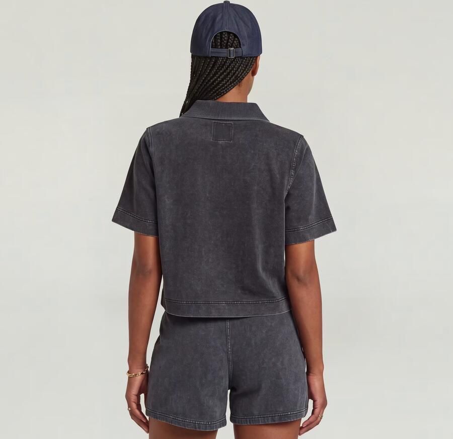 G-Star Overdyed Polo Sweatshirt voor Vrouwen Black Dames - Foto 4