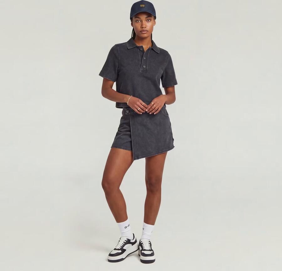 G-Star Overdyed Polo Sweatshirt voor Vrouwen Black Dames - Foto 5