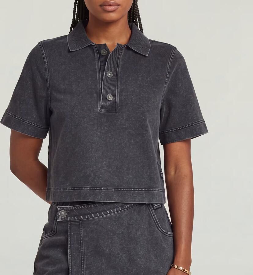 G-Star Overdyed Polo Sweatshirt voor Vrouwen Black Dames - Foto 7