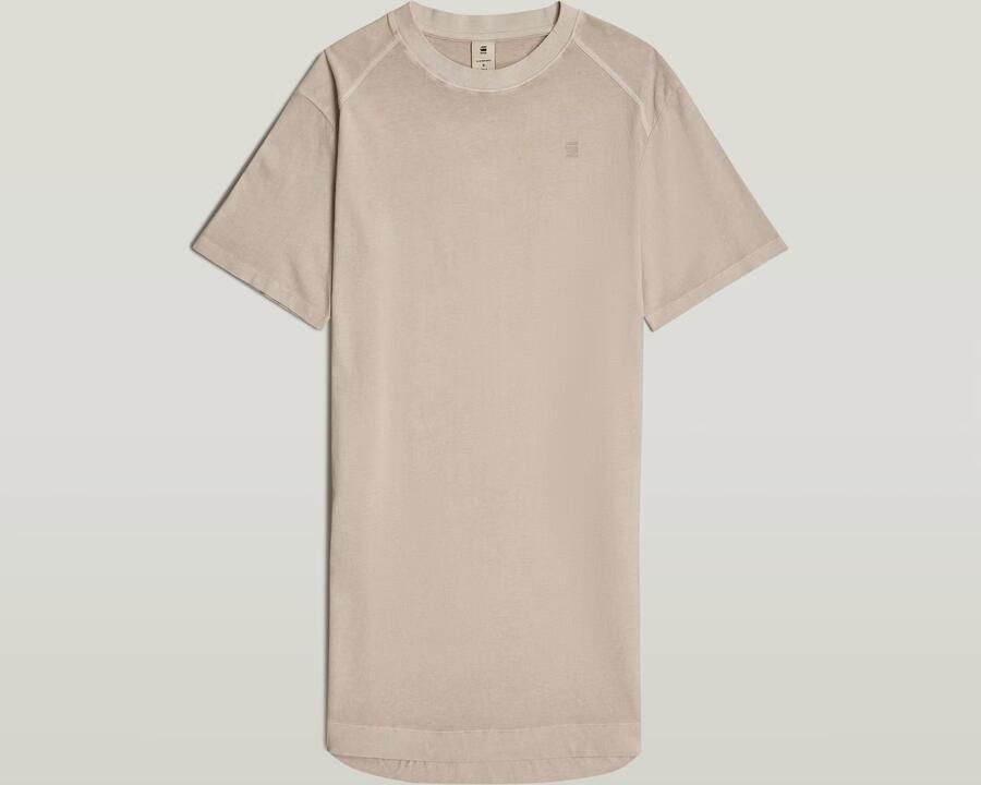 G-Star RAW Overdyed Saddle Sleeve Loose T-Shirt Jurk Beige Dames - Foto 5