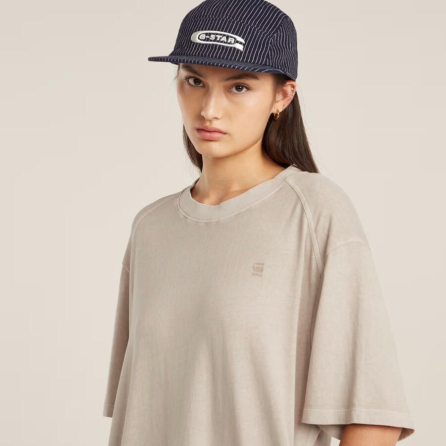 G-Star RAW Overdyed Saddle Sleeve Loose T-Shirt Jurk Beige Dames - Foto 3