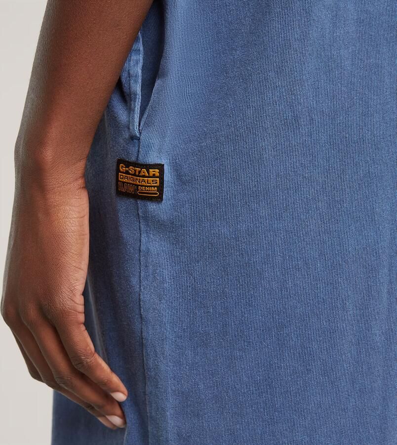 G-Star RAW Overdyed Saddle Sleeve Loose T-Shirt Jurk Midden blauw Dames - Foto 5
