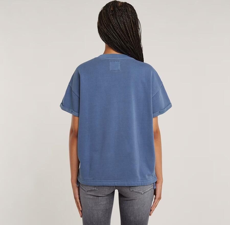 G-Star RAW Overdyed Seam Details Sweater Midden blauw Dames - Foto 2