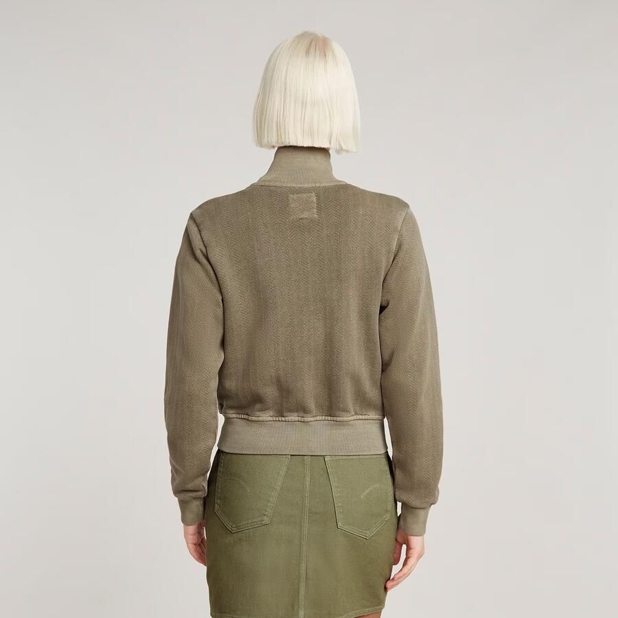 G-Star RAW Overdyed Slim Track Sweater Jack Groen Dames