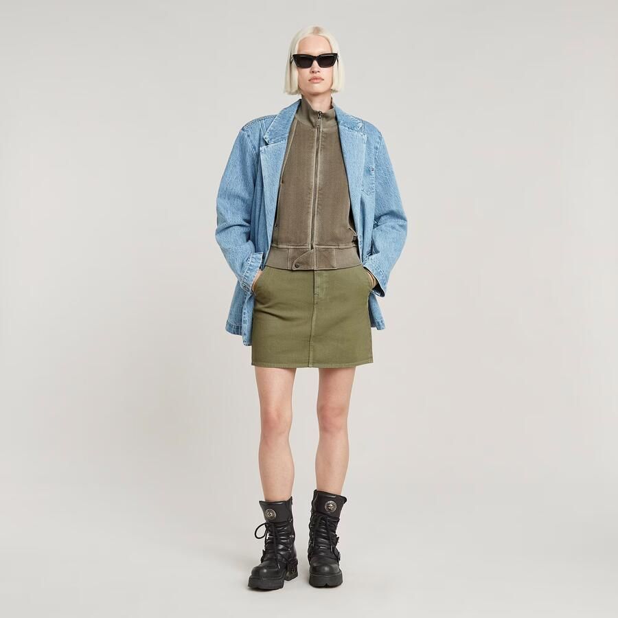 G-Star RAW Overdyed Slim Track Sweater Jack Groen Dames - Foto 2