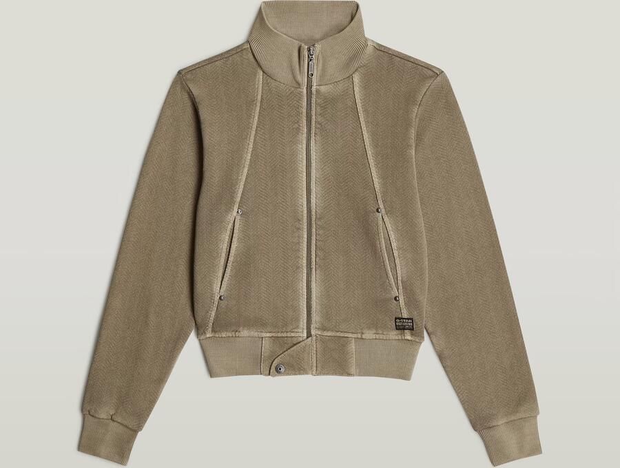 G-Star RAW Overdyed Slim Track Sweater Jack Groen Dames - Foto 5