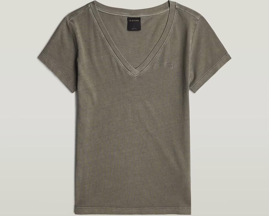 G-Star RAW Overdyed Slim V T-Shirt Bruin Dames - Foto 3