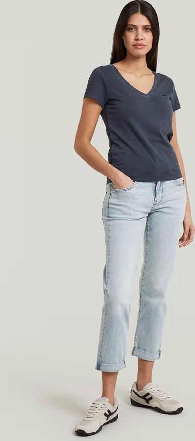 G-Star RAW Overdyed Slim V T-Shirt Donkerblauw Dames - Foto 5