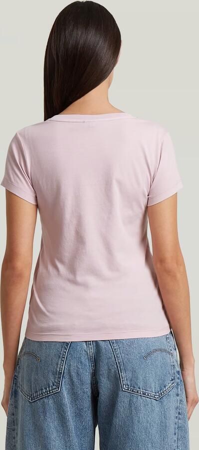 G-Star RAW Overdyed Slim V T-Shirt Roze Dames - Foto 7