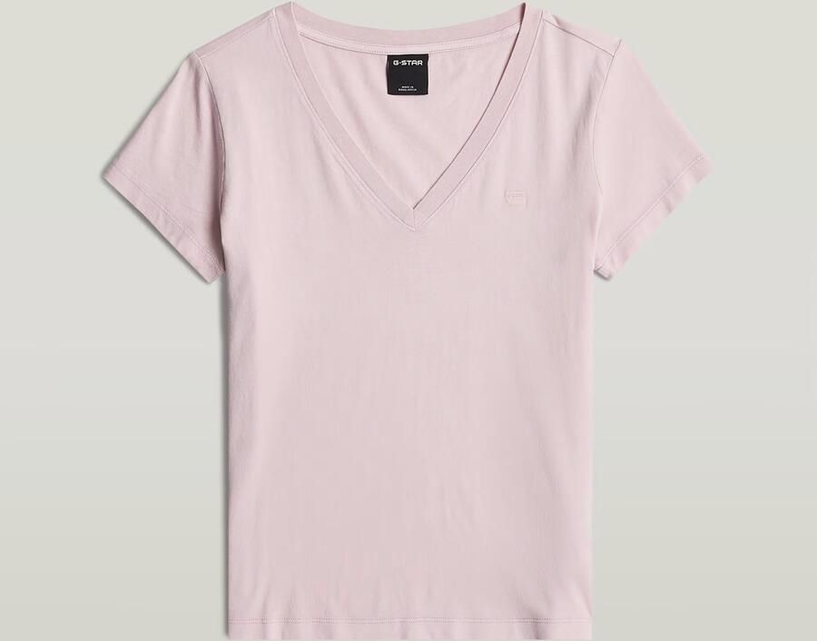 G-Star RAW Overdyed Slim V T-Shirt Roze Dames - Foto 3