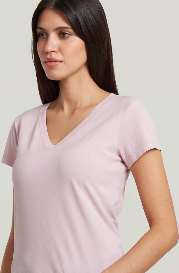 G-Star RAW Overdyed Slim V T-Shirt Roze Dames - Foto 4