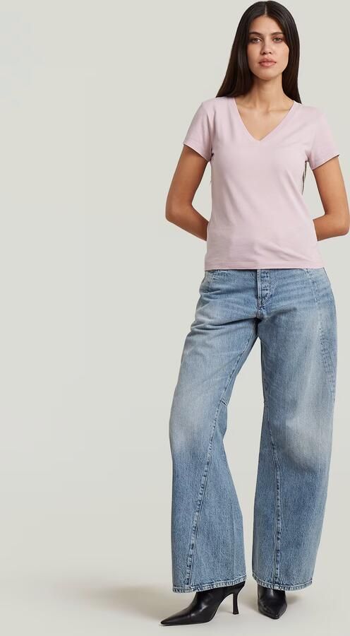 G-Star RAW Overdyed Slim V T-Shirt Roze Dames - Foto 5