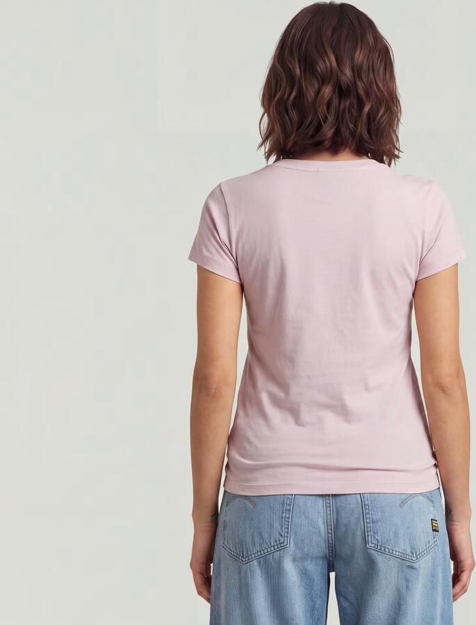 G-Star RAW Overdyed Slim V T-Shirt Roze Dames - Foto 4