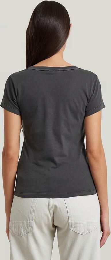 G-Star RAW Overdyed Slim V T-Shirt Zwart Dames - Foto 6