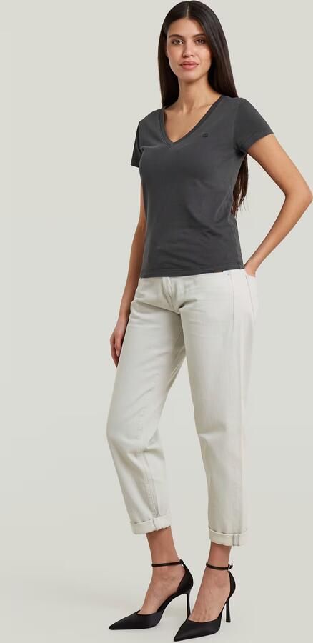 G-Star RAW Overdyed Slim V T-Shirt Zwart Dames - Foto 5