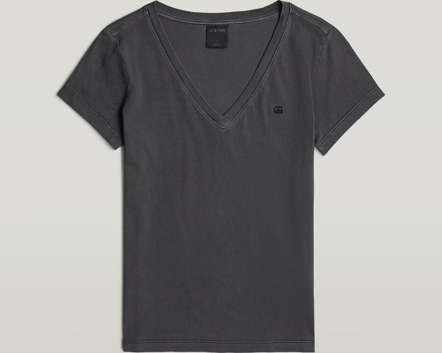 G-Star RAW Overdyed Slim V T-Shirt Zwart Dames - Foto 3