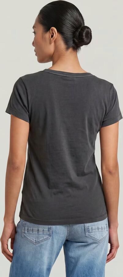 G-Star RAW Overdyed Slim V T-Shirt Zwart Dames - Foto 5