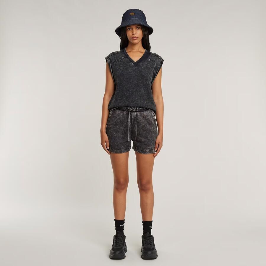 G-Star RAW Overdyed Sweat Short Grijs Dames