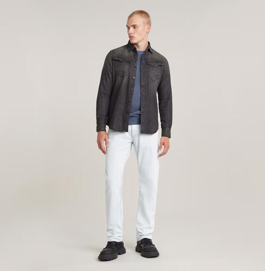 G-Star RAW Overdyed Sweater Midden blauw Heren - Foto 4