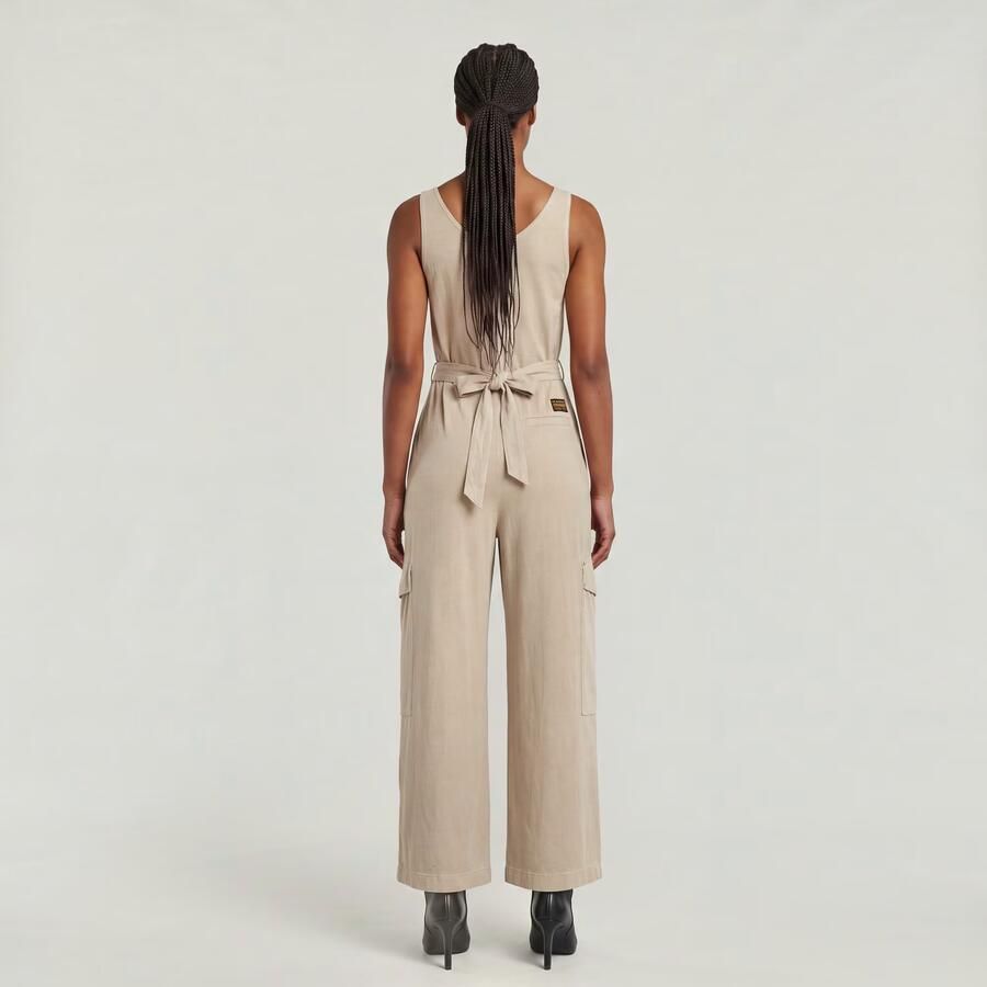 G-Star RAW Overdyed Utility Loose Jumpsuit Beige Dames - Foto 4